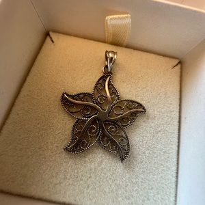 Sterling silver starfish necklace pendant